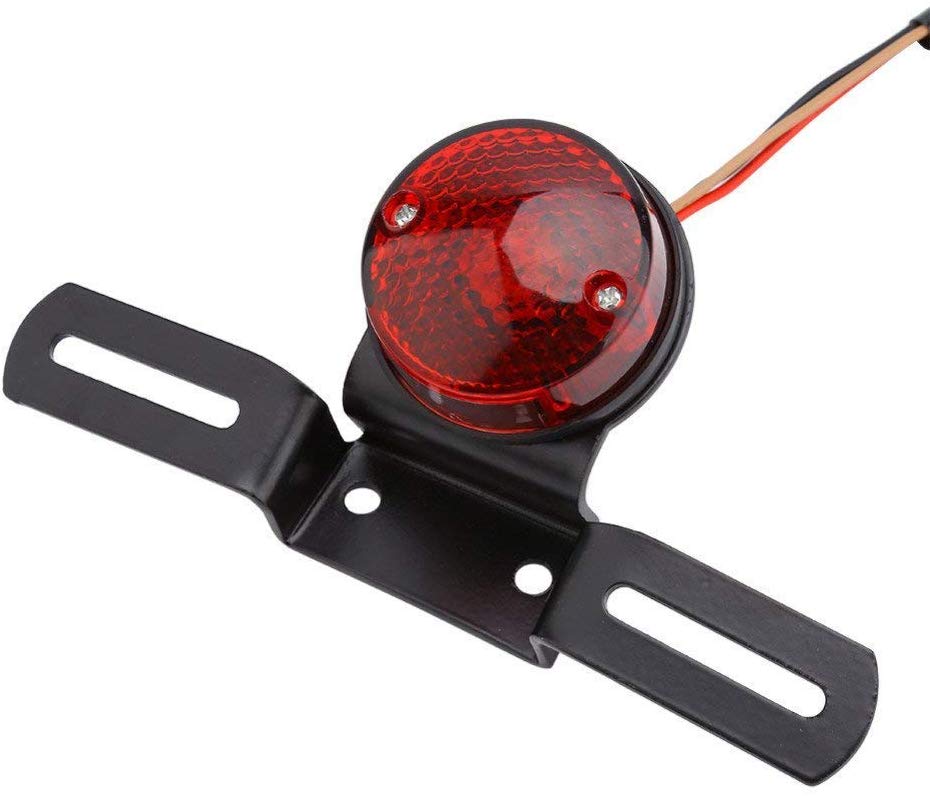 Electomania Motorcycle Motor Brake Tail Rear Light Plate Holder for Harley DC 12V