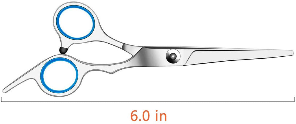 Electomania  Stainless Steel Professional Salon Barber Hair Cutting Hairdressing Tool Scissors, 6 Inches (Silver)