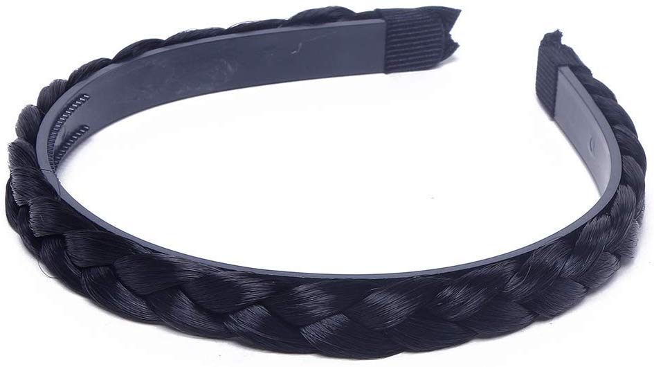 Electomania Headband Braid Hair Band Hair Piece Plaited Hair Band For Women (Black)