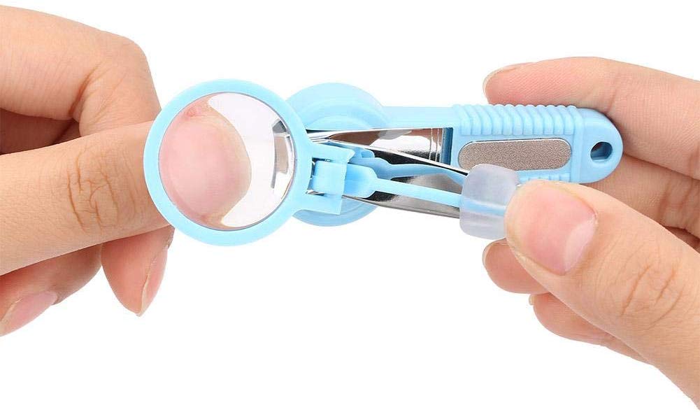 Electomania Baby Nail Clippers with Magnifying Glasses are Suitable for The Elderly and Children - Blue