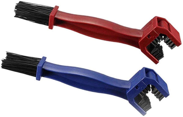 Electomania 3 Pcs Bicycle & Motorcycle Chain Brush Set CleaningTools Accessories for Mountain Bike Sprocket Crank Tire Cycling Stain Dirt Cleaner (Random Color)