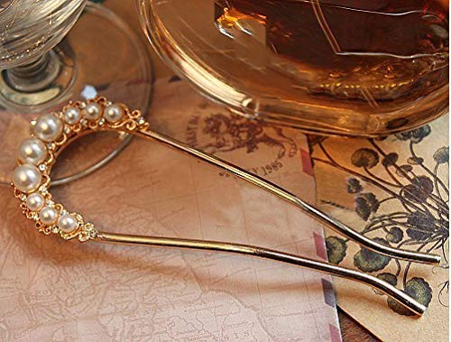 Electomania Gold Tone Mesmerizing Princess Hair Clip for Women Set of 1