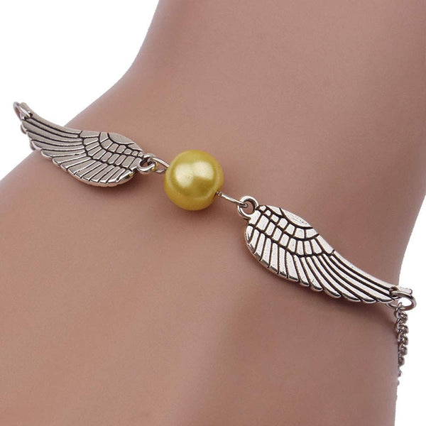 Electomania Single Strand Wings Bracelet Vintage Gryffindor Harry Potter Bracelet for Men and Women (Silver)
