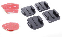 4pcs Flat Curved Adhesive Mounts with Stickers for Gopro Hero3 3, HD Hero2 (Black)
