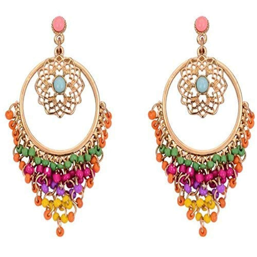 Electomania Multicolor Metal Dangle & Drop Earrings For Women
