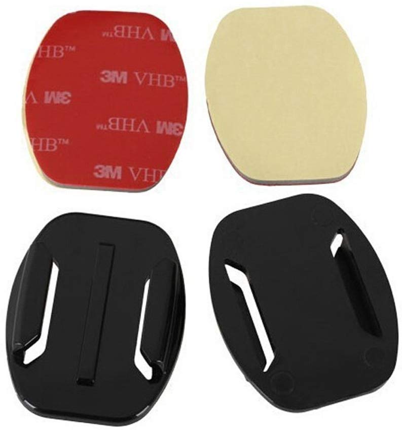 4pcs Flat Curved Adhesive Mounts with Stickers for Gopro Hero3 3, HD Hero2 (Black)