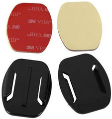 4pcs Flat Curved Adhesive Mounts with Stickers for Gopro Hero3 3, HD Hero2 (Black)