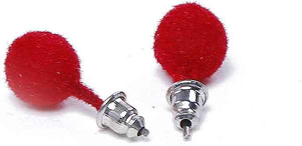 Electomania Mini Earrings Velvet Round Exquisite Simple Stylish Stud Earring (12 in 1 set)