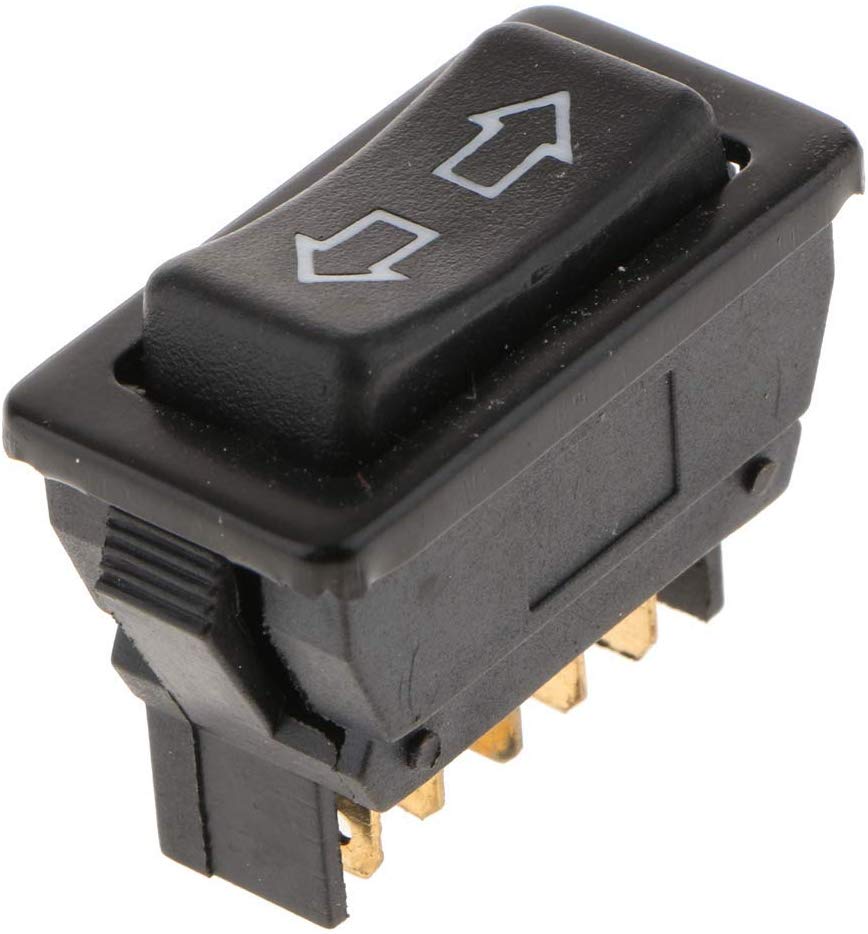 Electomania Universal 5 Pin Car Power Window Control ON OFF Rocker Switch Master DC 12V 20A (Black)