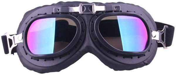 Electomania Motorcycle Goggles Glasses Vintage Motocross Eyewear Goggles Retro Aviator Pilot Steampunk ATV Bike UV Protection Gear Glasses