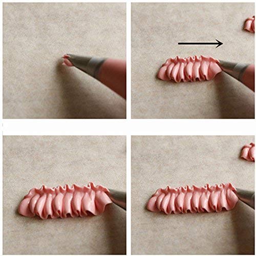 Stainless Steel Russian Tulip Icing Piping Nozzles for Cake Decoration (Silver) - Set of 5