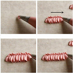Stainless Steel Russian Tulip Icing Piping Nozzles for Cake Decoration (Silver) - Set of 5
