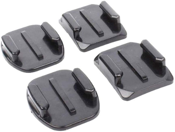 4pcs Flat Curved Adhesive Mounts with Stickers for Gopro Hero3 3, HD Hero2 (Black)