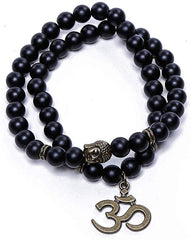 Electomania  Jewellery & Diwali Gifts for Family and Friends D'vine Yoga & Meditation Om Charm Buddha Reiki Beads Bracelet