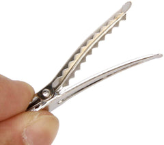 Electomania  50pcs Metal Single Prong Alligator Hair Clips Barrette for Bows DIY accessories hairpins (Silver)