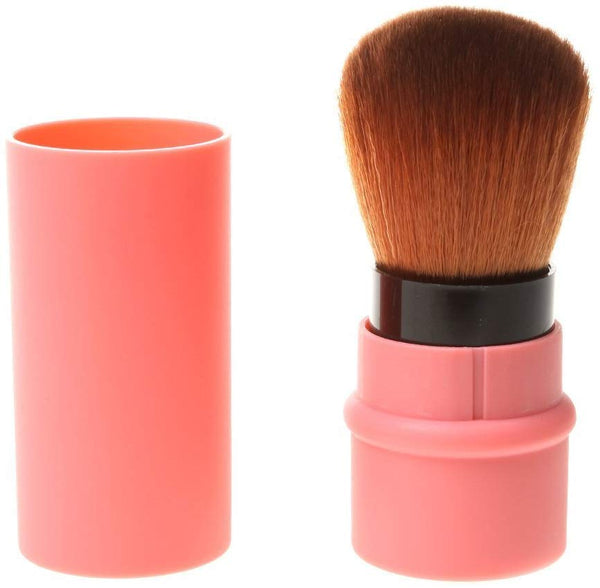 ELECTOMANIA Travel Retractable Blush, Powder Shadow Brush for Facial Makeup (Red, 458)