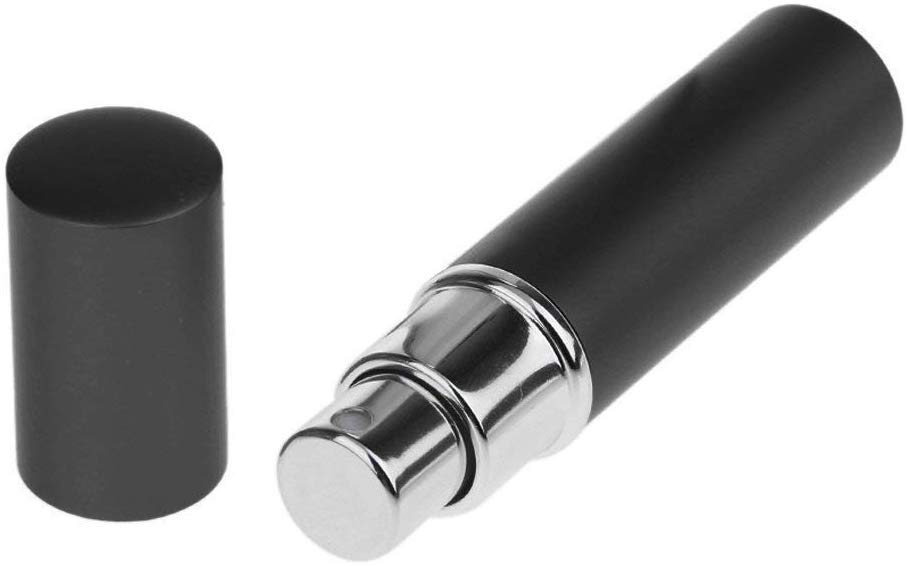 Electomania  Portable 6ml Refillable Perfume Atomizer Empty Bottle Pump Scent Spray Useful Makeup Tools set of 2 (Black)
