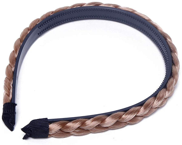 Electomania Brown Polychromatic Plaited Hair Band for Women