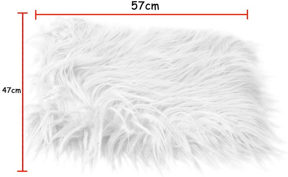 Electomania  Blanket Faux Fur Photography Photo Prop Baby Newborn Background Backdrop Rug (White, 0-3 Months)