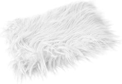 Electomania  Blanket Faux Fur Photography Photo Prop Baby Newborn Background Backdrop Rug (White, 0-3 Months)