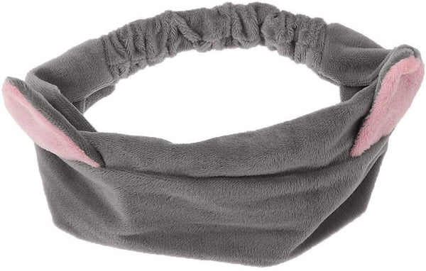 Electomania® Cat Ear Make Up Face Washing Shower Mask Hairband Snood Headband (Grey)