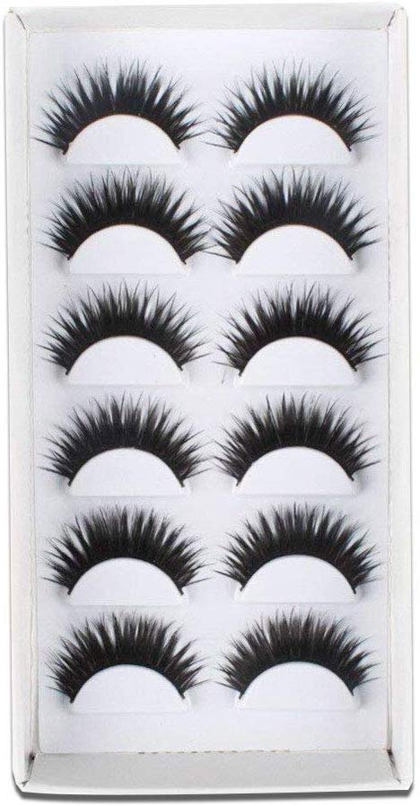 Electomania Natural Smoky Makeup Long False Eyelashes (Black) 6 Pairs
