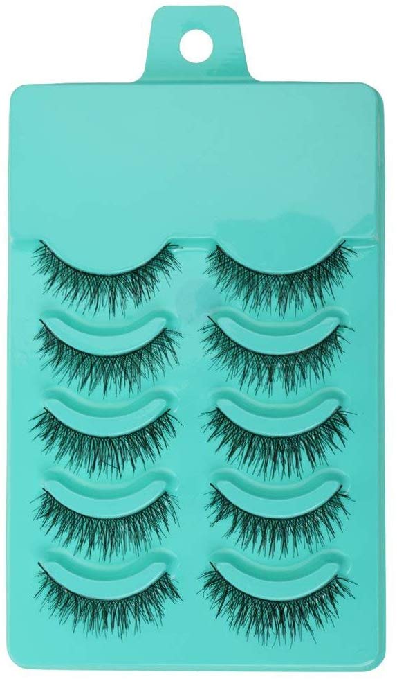 Electomania  5 Pairs Fashion Beauty Makeup Handmade False Eyelashes Messy Cross Style