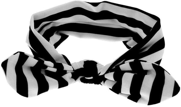 Electomania 2Pcs Baby Girl Toddler Newest Turban Headband Girl's Soft Headbands Soft Headwear Accessories (Black & Yellow)