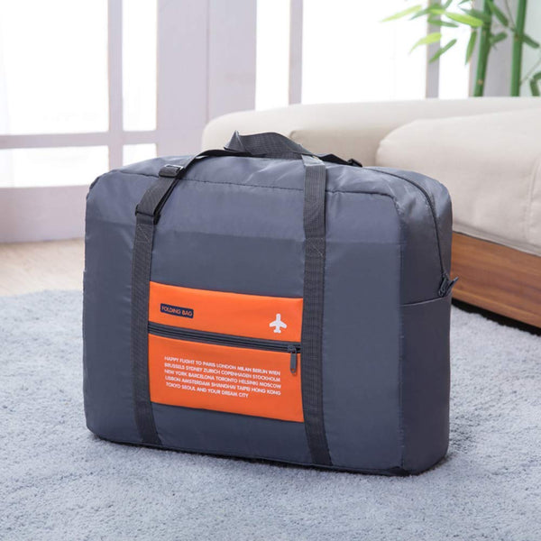 Electomania  Happy Flight Foldable Nylon Big Easy Carry-on Luggage Packing Orange Travel Handbag BL1015