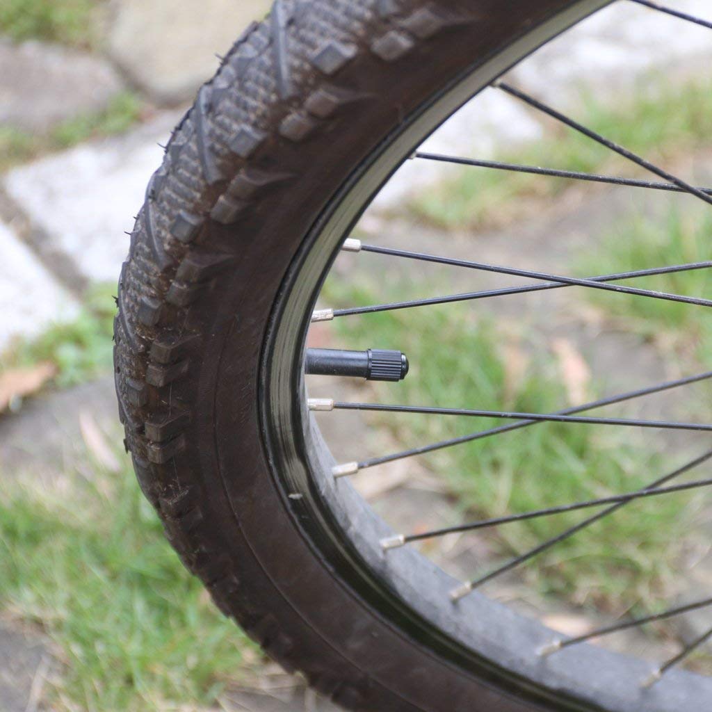 Electomania  200pcs Motorcyle Bike Bicycle Tyre Tire Valve Dust Plastic Cap Cover Black