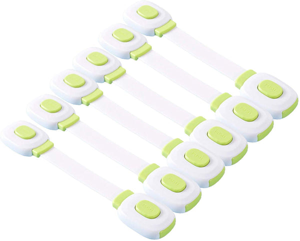 Electomania Baby Safety Locks Door Drawers Cabinet Safety Lock for Child 6 in 1 Set - Green