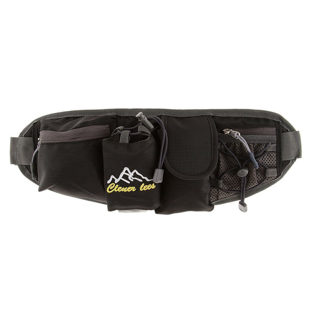Electomania Hiking Fanny Pack for Men and Women Oxford Fanny Pack Multi-Pocket Yoga, Gym, Exercise, Exercise, Travel, Applicable (Black)