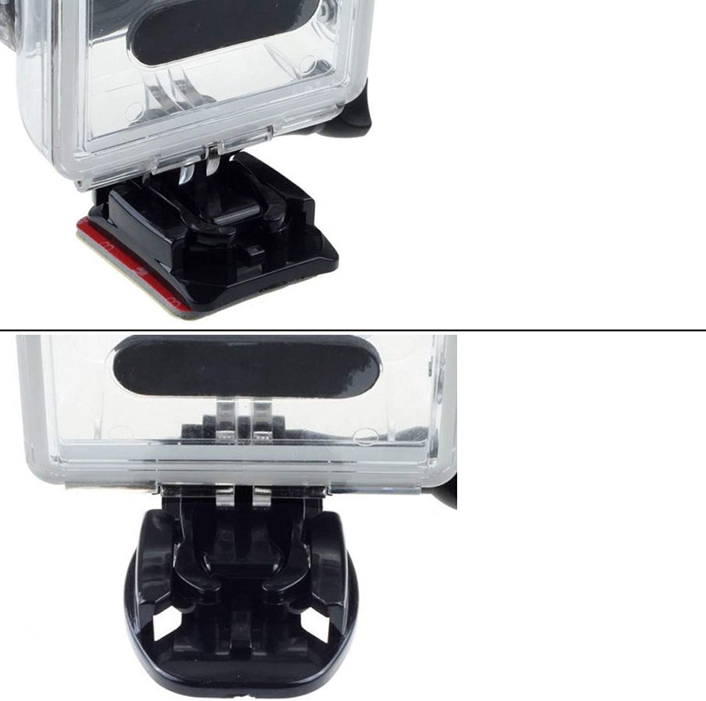 4pcs Flat Curved Adhesive Mounts with Stickers for Gopro Hero3 3, HD Hero2 (Black)