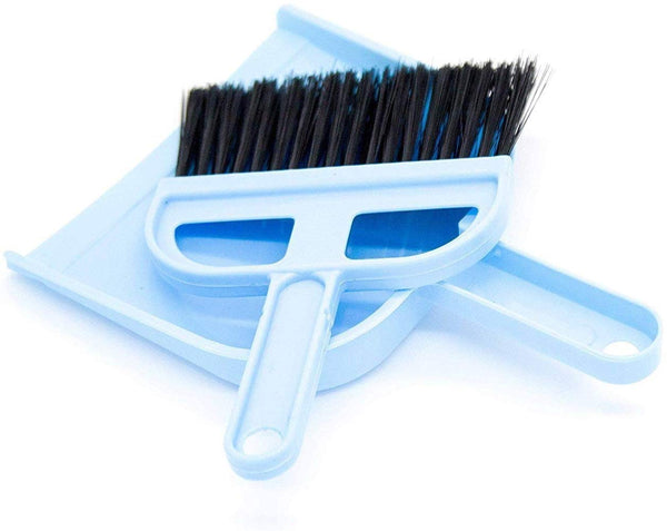 Electomania Multipurpose Plastic Mini 22x16 cm Dustpan with 14x6 cm Broom Cleaning Set (Random Colour)