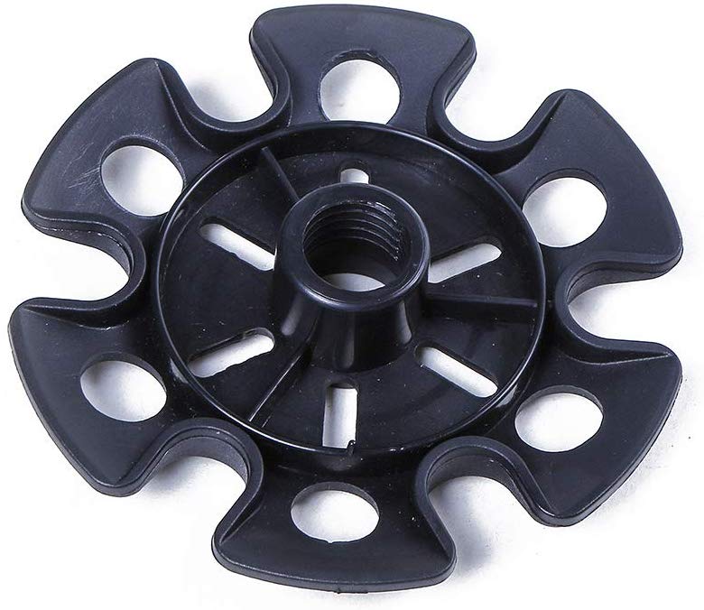 Electomania® Rubber Snowflake Basket for Trekking Pole Hiking Stick Black