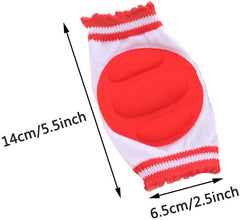 Electomania  1 Pair Toddler Baby Kneepads Infant Knee Elbow Pads Crawling Safety Protector Breathable Elastic Unisex (Red)