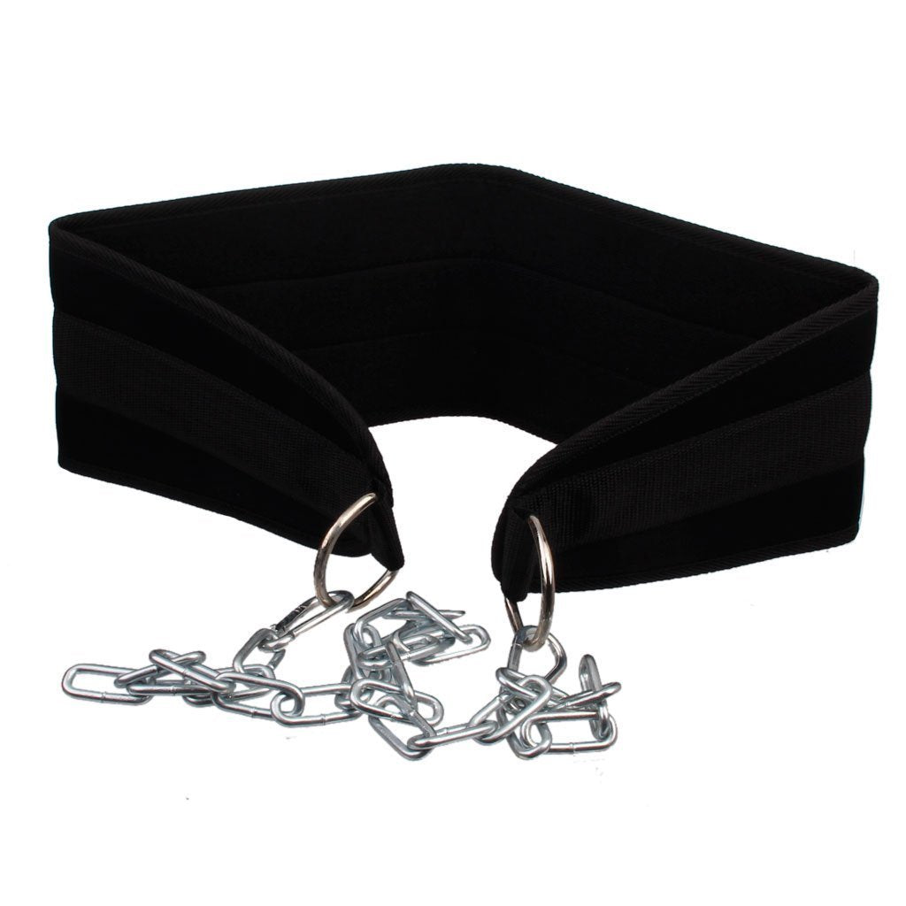 Electomania Weighted Dipping Belt with Chain Weightlifting Belt Body Building Gym Workout Exercise Pull Up Back Support (Black)