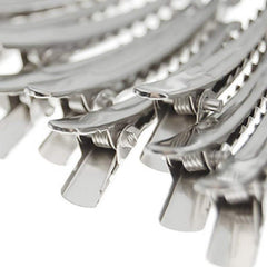 Electomania  50pcs Metal Single Prong Alligator Hair Clips Barrette for Bows DIY accessories hairpins (Silver)