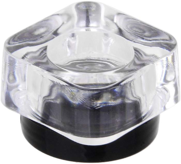 Electomania Plastic Cosmetic Empty Jar Pot Eyeshadow Makeup Face Cream Container (Black) 2 Pieces