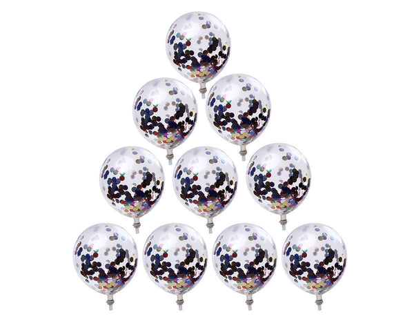 Electomania Birthday Confetti Balloons for Birthday, Anniversarioes, Wedding, Baby Shower Decoration -10 pcs ( Round Colorful Sequin )