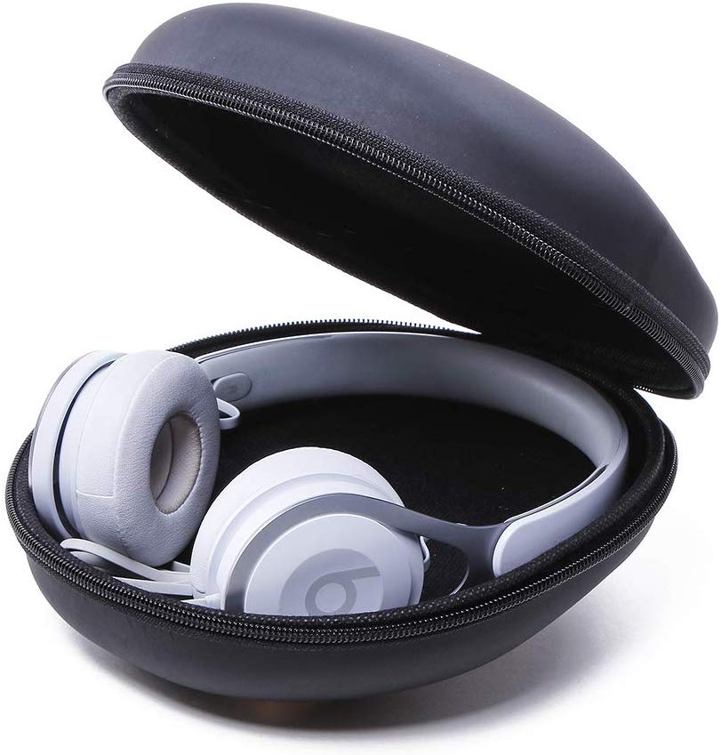 Electomania® Round Zipper Pocket Earphone case, Universal Earphone Storage Bag, Suitable for Bluetooth Wireless Earphone (Black)