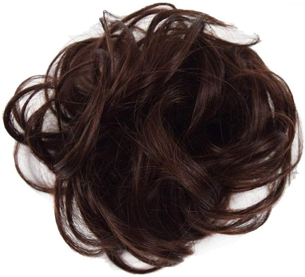 Electomania Women's/Girl's Synthetic Hair Bun Extension - Dark Brown