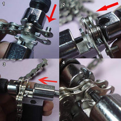 Electomania  Bike Bicycle Chain Breaker Splitter Link Pin Remover Repair Tool (silver black )