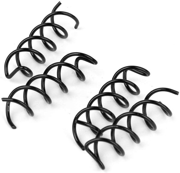 ELECTOMANIA Black Spiral Hair Pin Clip Bun Stick Pick for DIY Hair Style (244) - Set of 10