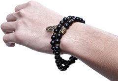 Electomania  Jewellery & Diwali Gifts for Family and Friends D'vine Yoga & Meditation Om Charm Buddha Reiki Beads Bracelet
