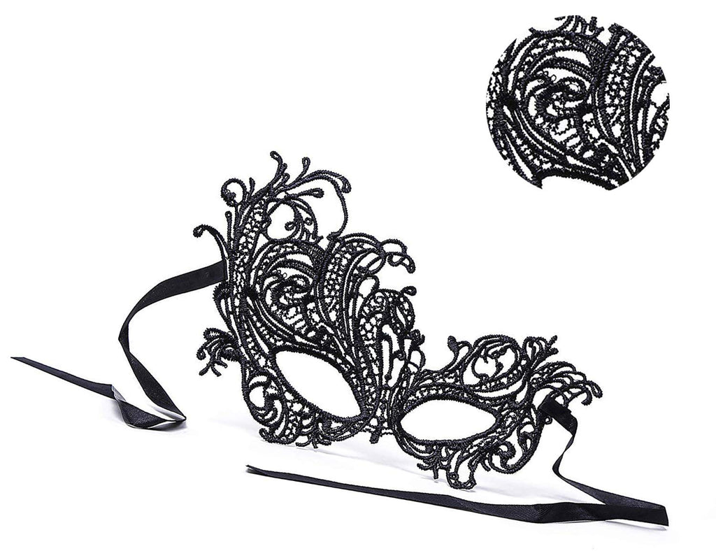 Electomania Women's Eye Mask for Masquerade Fancy Dress Costume ( Black)