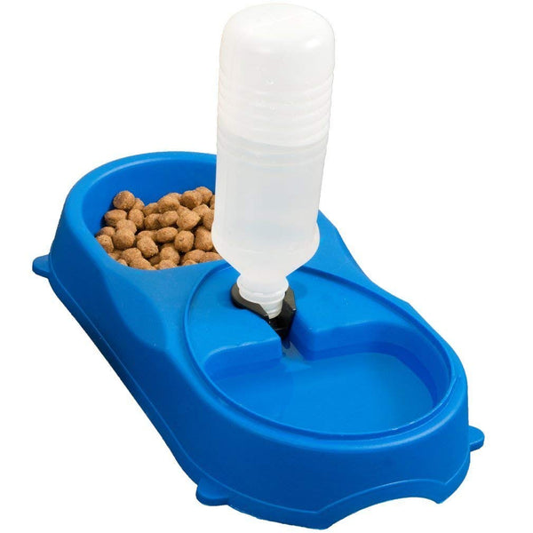 Electomania Dual Port Automatic Water Dispenser Pet Dog Cat Bowl (Blue)