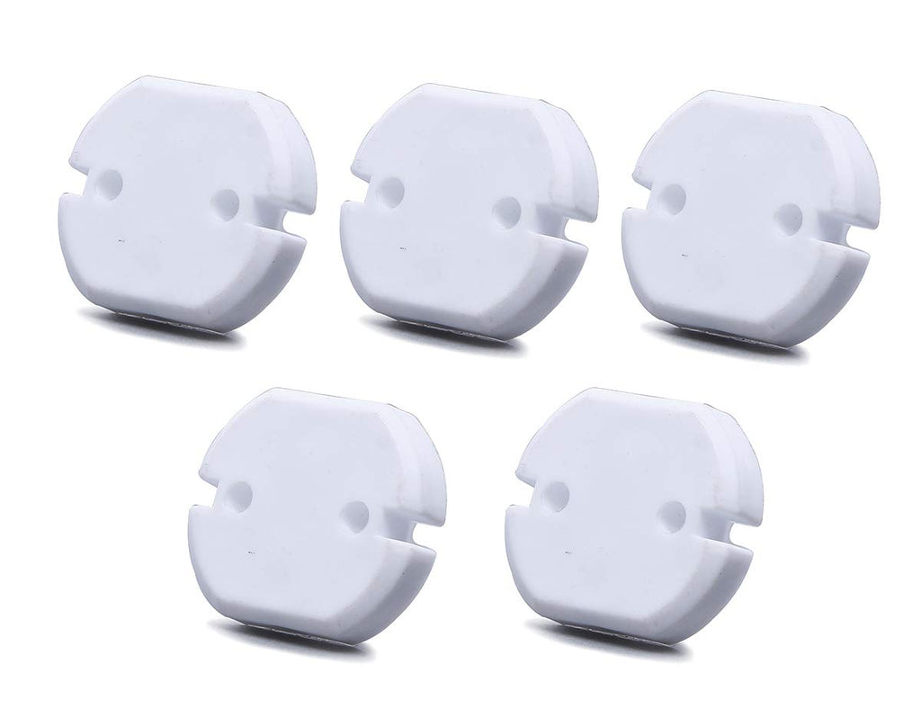 Electomania Child Proofing Electrical Socket Covers Electrical Socket Cover for Plug Point for Baby Safety Proofing Set of 5 (White)