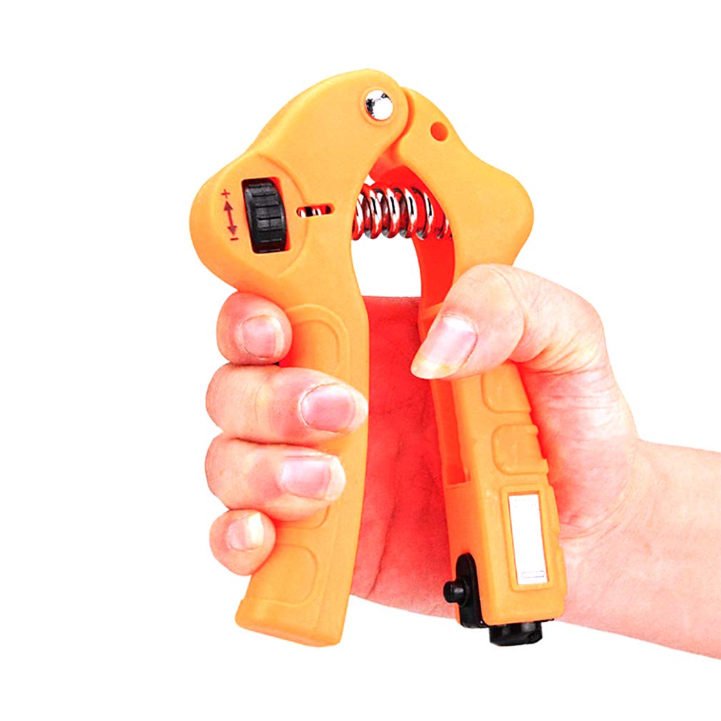Electomania  Adjustable Hand Gripper Strengthener with Counter to Increase Wrist Finger Forearm Strength - Orange
