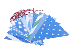 Electomania  Set of 3 Party Bunting Flags Banner for Kids Room, Play School Decoration, Birthday Party (Blue)